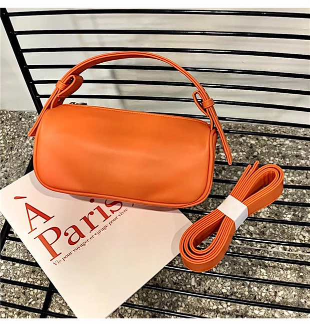 New Candy color simple underarm bag zipper dumpling bag fashion trend messenger bag.
