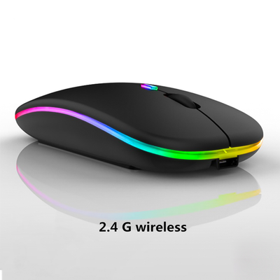 Wireless Mouse BT RGB Mouse Rechargeable Computer Silent Ergonomic LED Mice USB optical Backlit Mouse for laptop PC.