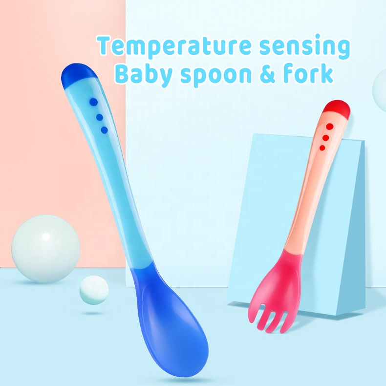2pcs Silicone Baby Spoon Set, Baby First Stage Feeding Spoon, Easy To Place  Gums, Flexible Design, Encourage Self Feeding, Super Durable And Non